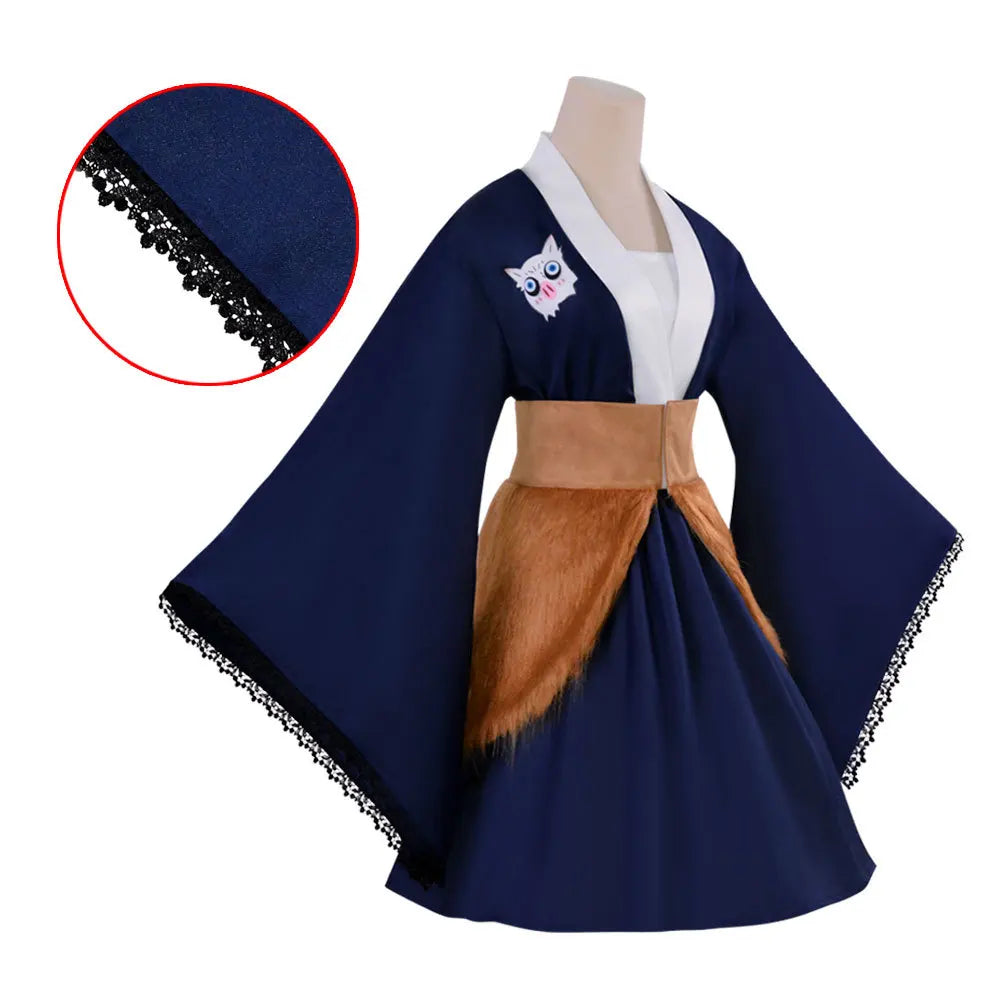 Inosuke, Tanjiro, Zenitsu, Nezuko & Shinobu Cosplay Costume – Lolita Maid Dress | Crunchyroll