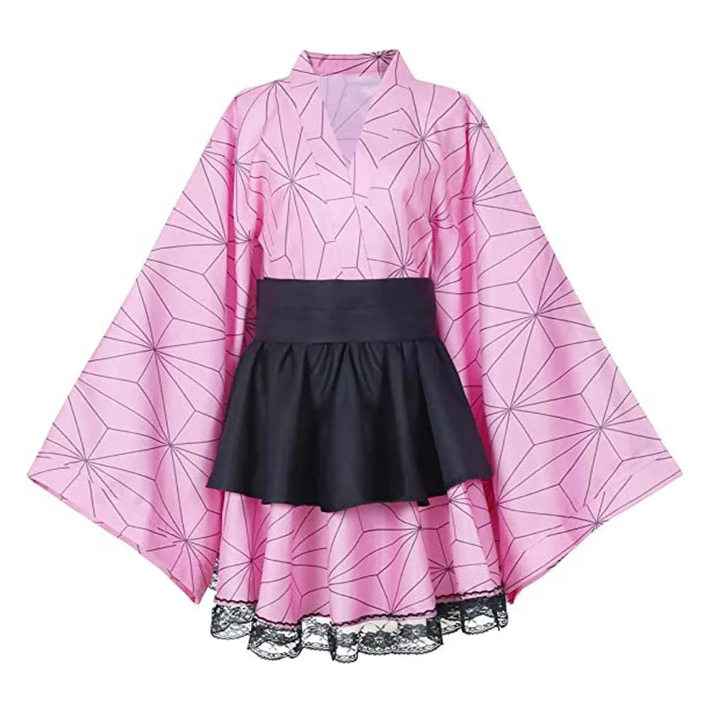Inosuke, Tanjiro, Zenitsu, Nezuko & Shinobu Cosplay Costume – Lolita Maid Dress | Crunchyroll