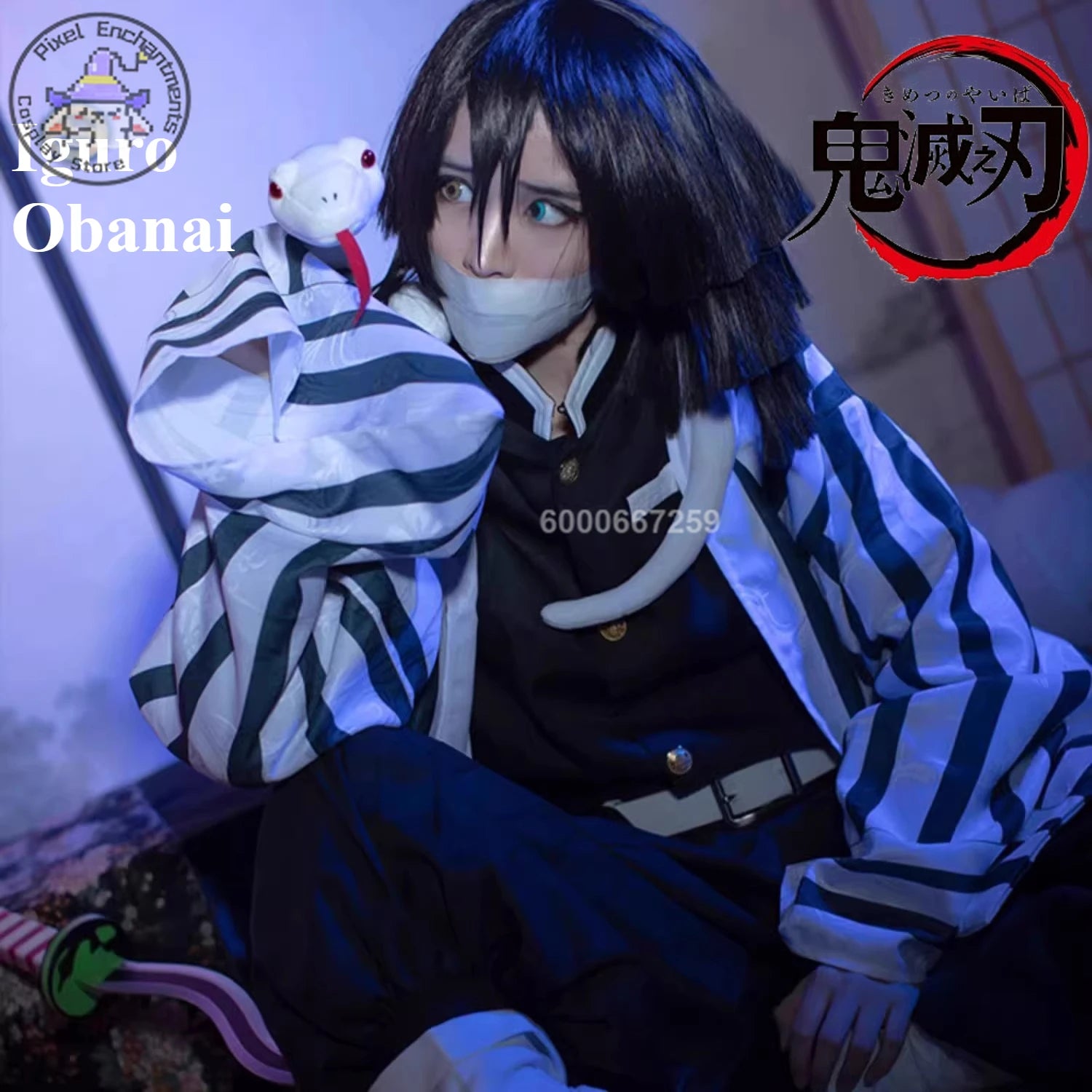 Demon Slayer Iguro Obanai Cosplay Costume | Anime Merchandise l Crunchyroll
