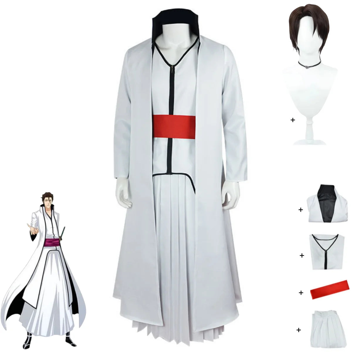 Aizen Sousuke Gotei 13 Captain Cosplay | Bleach Anime Merchandise| Crunchyroll