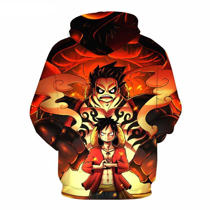 3D Print Anime One Piece Monkey Luffy Hoodies-1
