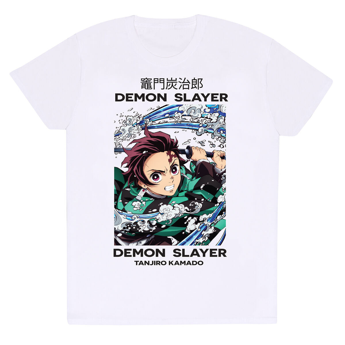 Short Sleeve T-Shirt Demon Slayer Whirlpool White Unisex-0