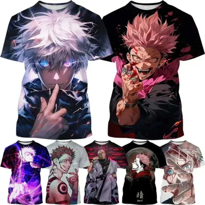 Gojo Satoru, Itadori Yuji & Sukuna 3D Print T-Shirt – Jujutsu Kaisen Anime Streetwear | Crunchyroll