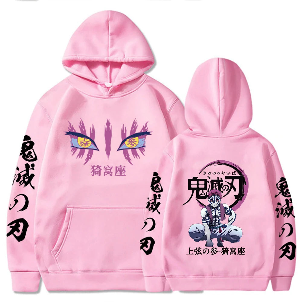 Demon Slayer Akaza's Hoodie for Men | Long Sleeve Anime Sweatshirt l Crunchyroll