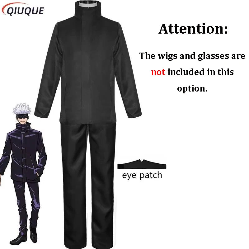 Blue Gojo Satoru Cosplay Costume with Eye Patch | Jujutsu Kaisen Anime | Crunchyroll