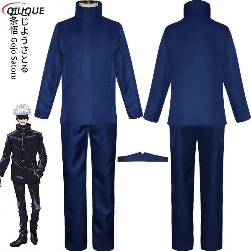 Blue Gojo Satoru Cosplay Costume with Eye Patch | Jujutsu Kaisen Anime | Crunchyroll