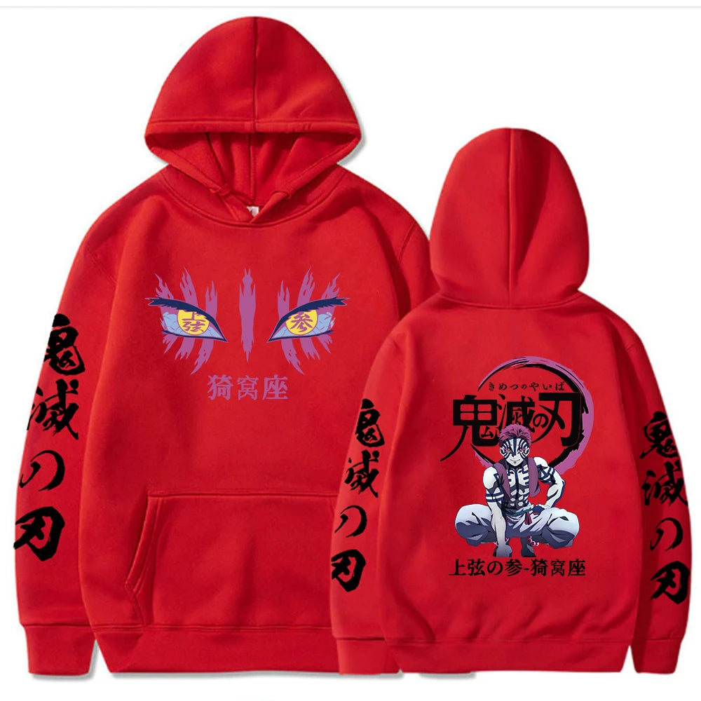 Demon Slayer Akaza's Hoodie for Men | Long Sleeve Anime Sweatshirt l Crunchyroll