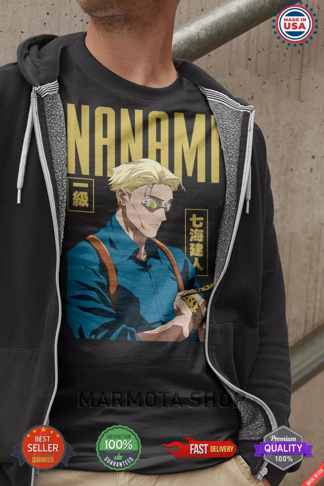 Nanami T-Shirt – Jujutsu Kaisen Anime Graphic Tee | Crunchyroll