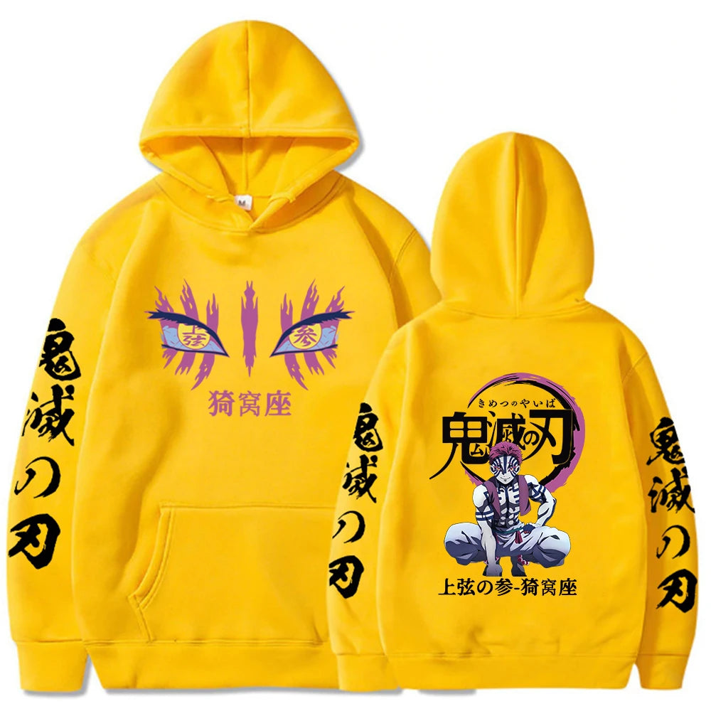 Demon Slayer Akaza's Hoodie for Men | Long Sleeve Anime Sweatshirt l Crunchyroll