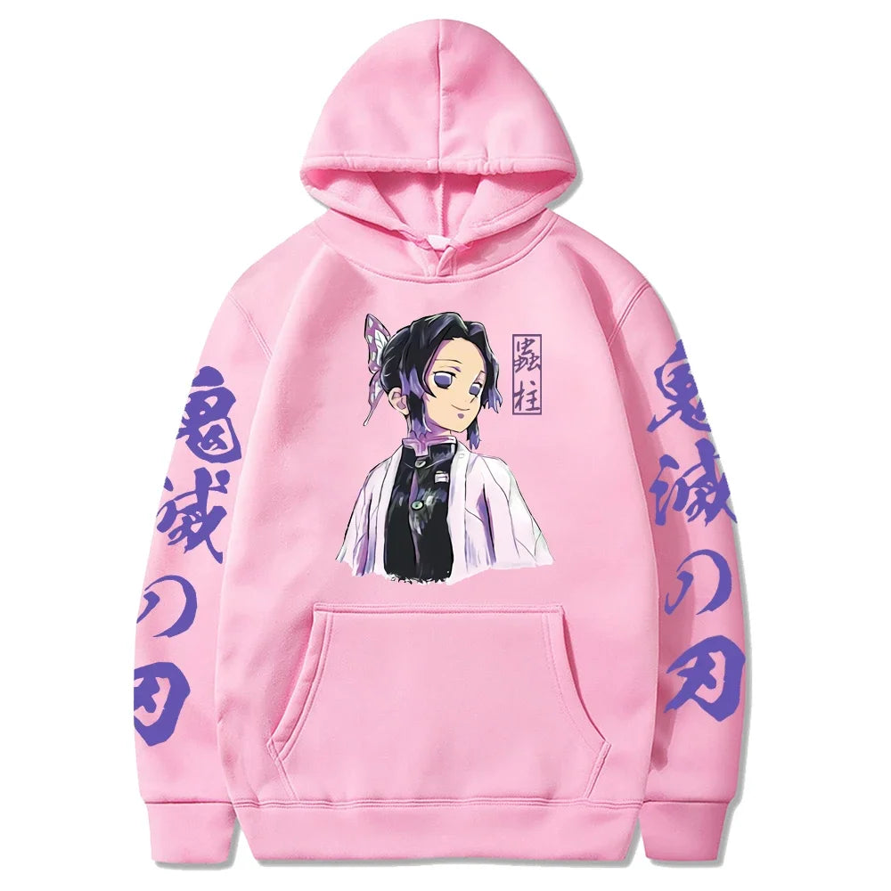 Demon Slayer Shinobu Kocho Hoodie – Long Sleeve Anime Hoodie