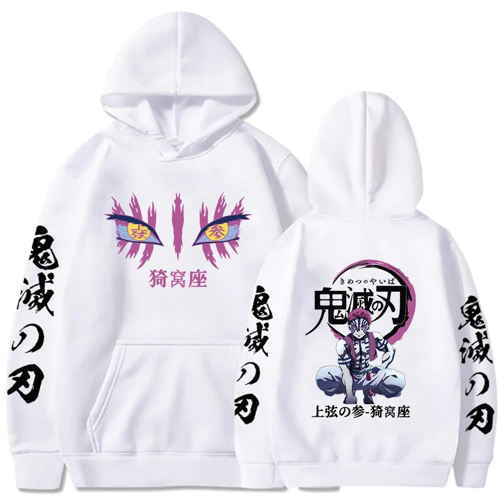 Demon Slayer Akaza's Hoodie for Men | Long Sleeve Anime Sweatshirt l Crunchyroll