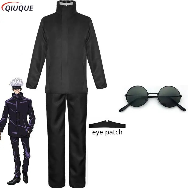 Blue Gojo Satoru Cosplay Costume with Eye Patch | Jujutsu Kaisen Anime | Crunchyroll
