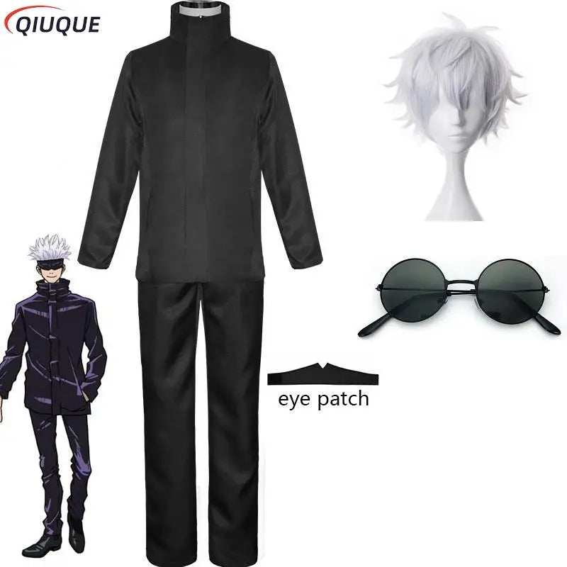 Blue Gojo Satoru Cosplay Costume with Eye Patch | Jujutsu Kaisen Anime | Crunchyroll